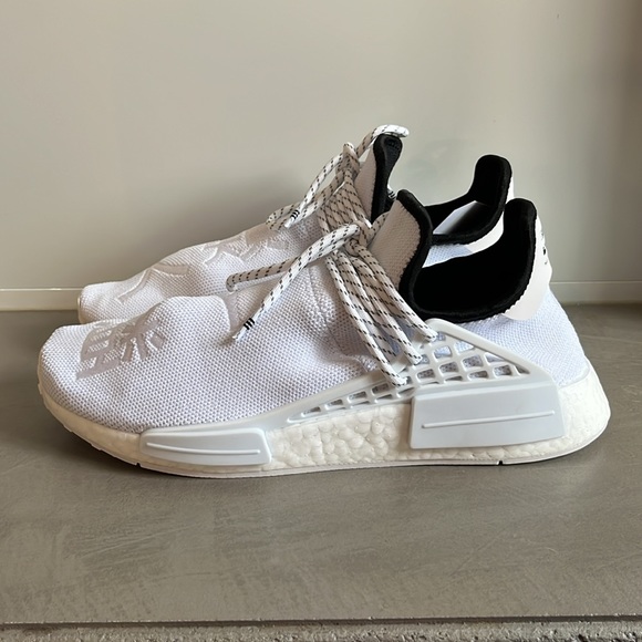Adidas x Pharrell NMD Human Race Cloud White Sneakers - Picture 2 of 12